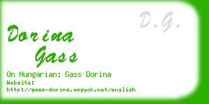 dorina gass business card